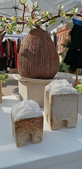 corinne millet aquatinta céramique marché créateurs Ramblas Toulouse